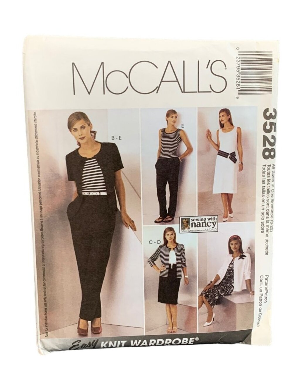 McCalls 3528 Size 8-10-12-14-16-18-20-22 Dress Jacket Shirt Sewing Pattern Uncut